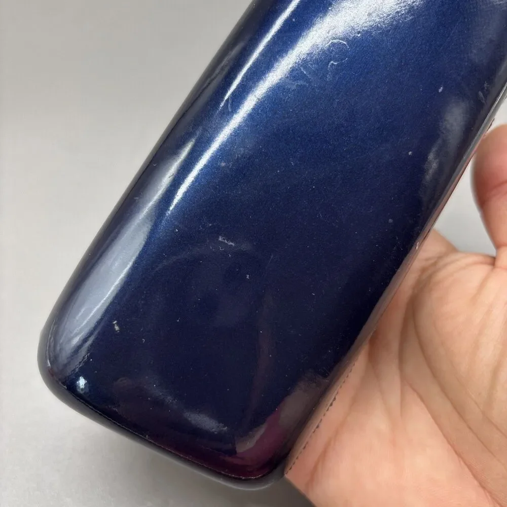 Maui Jim Sunglasses Hard Case Navy Blue Textured Clamshell Logo Eyeglasses